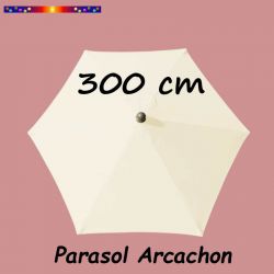 Parasol Arcachon Blanc Ecru 300 cm Alu : vu de dessus