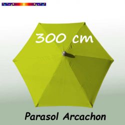 Parasol Arcachon Vert Limone 300 cm : vu de dessus