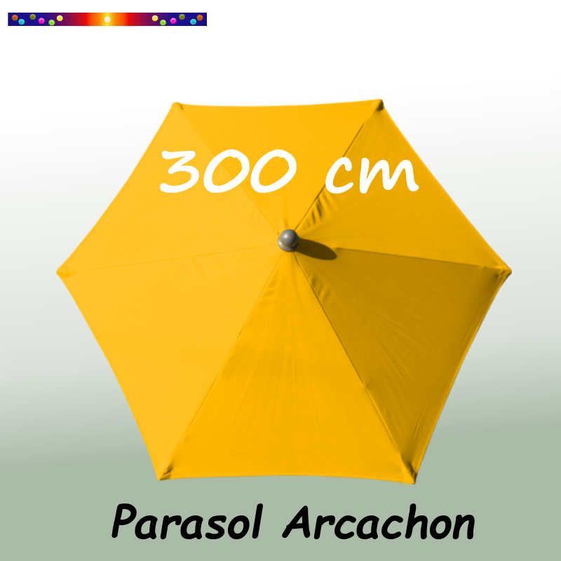 Parasol Arcachon Jaune d'Or 300 cm Alu : vu de dessus Parasol Arcachon Jaune d'Or 300 cm Alu : vu de dessus