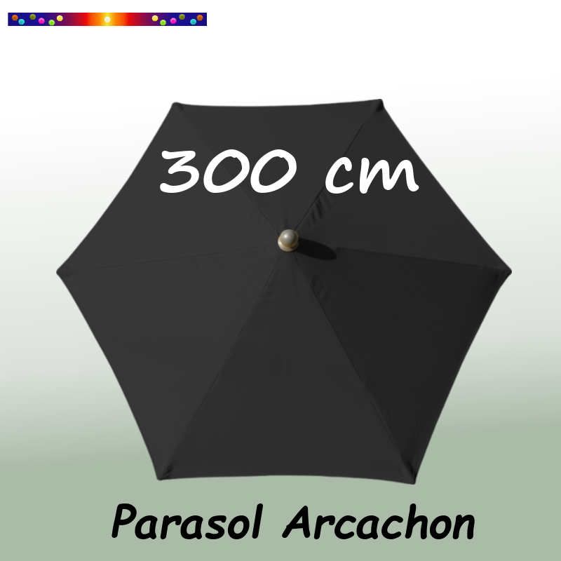 Parasol Arcachon Gris Anthracite 300 cm Alu : vu de dessus