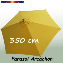 Parasol Arcachon Jaune d'Or 365 cm Alu : vu de dessus