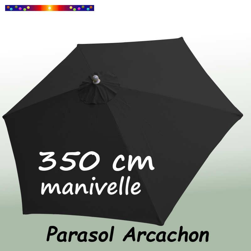 Parasol Arcachon Gris Anthracite 350 cm Alu Manivelle : vu de dessus Parasol Arcachon Gris Anthracite 350 cm Alu Manivelle : vu de dessus