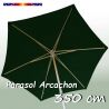 Parasol Arcachon Vert Pinède 350 cm : vu de dessous