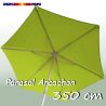 Parasol Arcachon Vert Limone 350 cm : vu de dessous