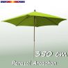 Parasol Arcachon Vert Limone 350 cm : vu de face
