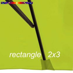 Toile de remplacement pour parasol rectangle 2x3 Vert Lime : pochon de fixation de la toile