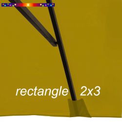 Toile de remplacement pour parasol rectangle 2x3 Jaune Moutarde : pochon de fixation de la toile