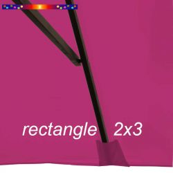 Toile de remplacement pour parasol rectangle 2x3 Rose Fushia : pochon de fixation de la toile