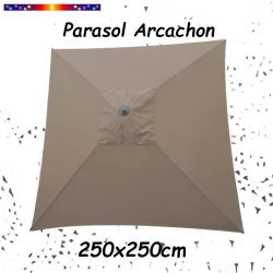 Parasol Arcachon Ecru 250 x 250 cm Alu