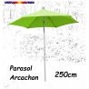 Parasol Arcachon Vert Limone 250 cm : vu de face