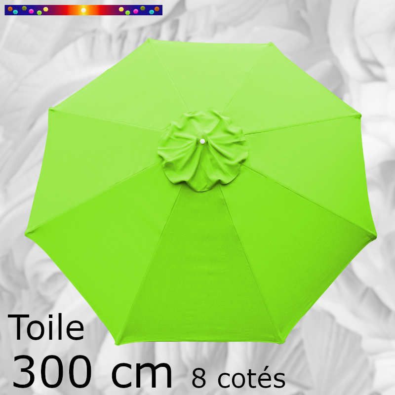 Toile OCTOGONALE (8cotés) 300 cm Vert Lime (mât central) Toile OCTOGONALE (8cotés) 300 cm Vert Lime (mât central)