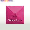 Toile de remplacement pour parasol carré 2x2 Rose Fushia