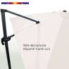 Toile Blanc Cassé CARREE 3x3 pour Parasol Déporté Biscarrosse : vue arriere du parasol