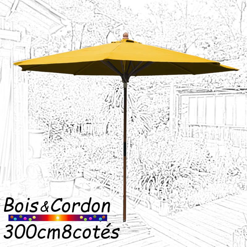 Parasol Lacanau Tournesol 300 cm Bois Frêne Parasol Lacanau Tournesol 300 cm Bois Frêne