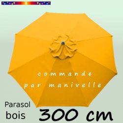 Parasol Lacanau Tournesol 300 cm Bois Manivelle