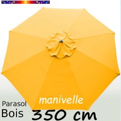 Parasol Lacanau Tournesol 350 cm Bois Manivelle