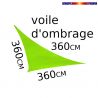 Voile Triangle 360 cm Vert Lime