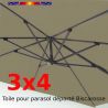 Toile 3x4 Taupe (Rectangle) pour Parasol Déporté Biscarrosse