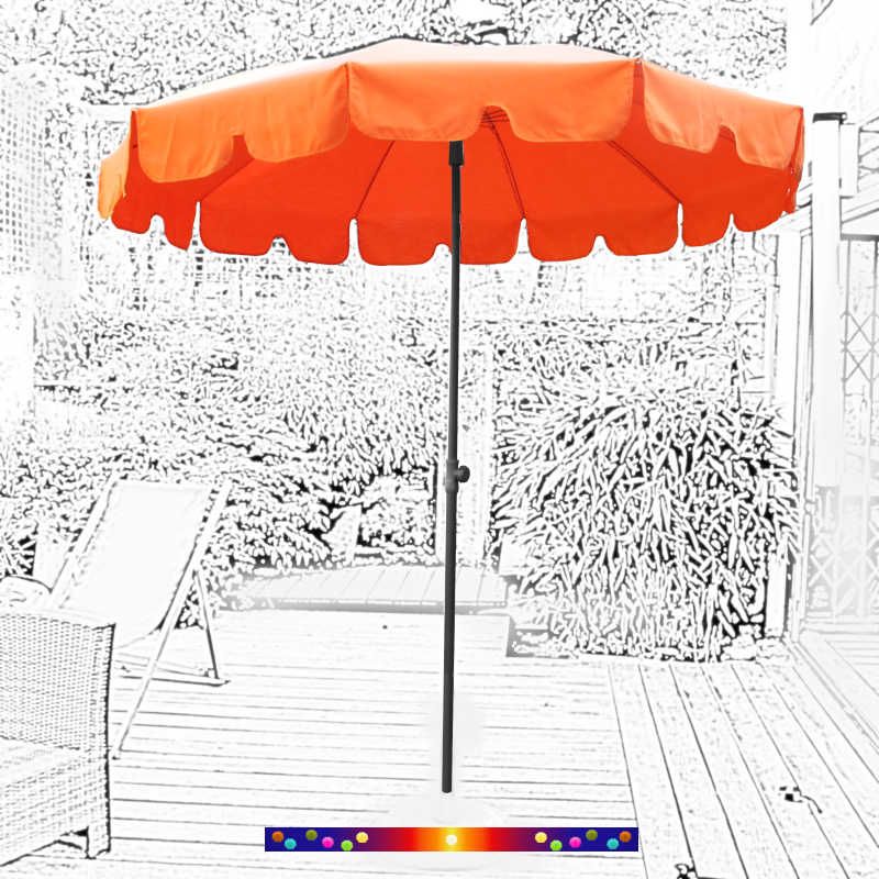 Parasol Orange Mandarine 200 cm design italien : vu de face
