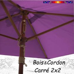 Parasol Lacanau Violette 2x2 Bois&Cordon