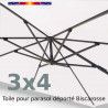 Toile Blanc Cassé Rectangle 3x4 pour Parasol Déporté Biscarrosse