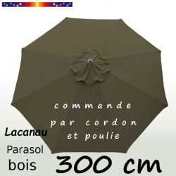 Parasol Lacanau KAKI 300 cm Bois&Cordon