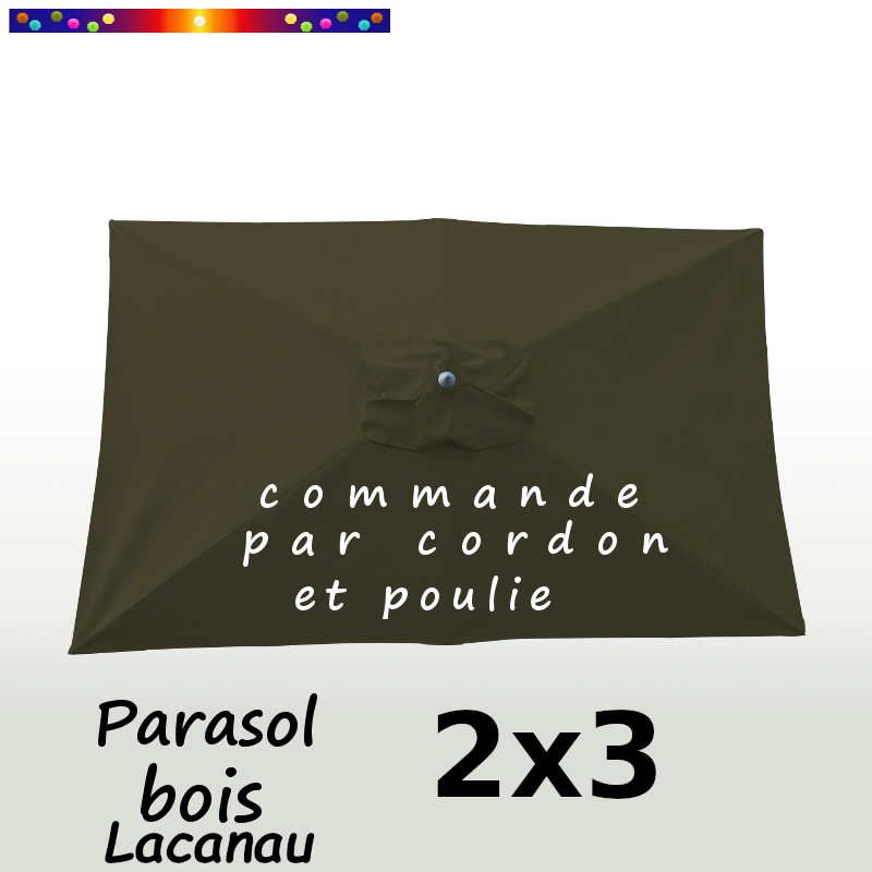 Parasol Lacanau KAKI 2x3 Bois&Cordon