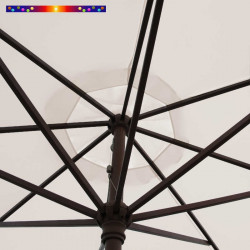 Parasol Lacanau Ecru 350 cm : détail vu de dessous