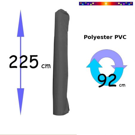 Housse parasol Hauteur 225 cm ( Polyester PVC )