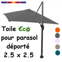 Toile €c☼ Grise pour parasol déporté carré 2.5x2.5