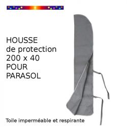Housse pour parasol Hauteur 200 cm ( tissus respirant ) avec ouverture latérale