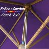 Parasol 2x2 Frêne&Cordon Violette : les poulies et cordon