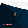 Parasol 2x2 Frêne&Cordon Bleu Marine : boule en Frêne