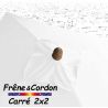 Parasol 2x2 Frêne&Cordon Blanc : boule en Frêne