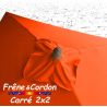 Parasol 2x2 Frêne&Cordon Orange Capucine
