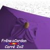 Parasol 2x2 Frêne&Cordon Violette : boule en Frêne
