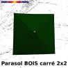 Parasol Lacanau Vert Pinède 2x2 Bois&Cordon : Toile vue de dessus