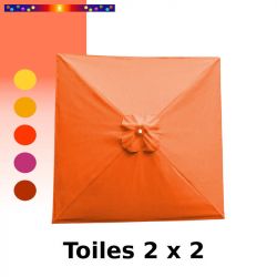 Toile de remplacement pour parasol carré 2x2 Orange Capucine