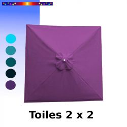 Toile de remplacement pour parasol carré 2x2 Violette