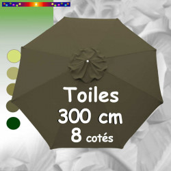 Toile Vert Kombu Ø300 cm (8 cotés-mât central Lacanau)