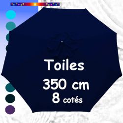 Toile de remplacement pour parasol diamètre 350 cm couleur Bleu Marine