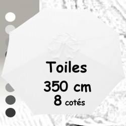 Toile Blanc Ø350 cm (8 cotés-mât central Lacanau)