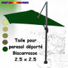 Toile Pinède CARREE 2.5 X 2.5 pour Parasol Déporté Bisca