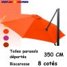 Toile Capucine 350cm/8cotés pour Parasol Déporté Biscarosse