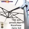 Toile Ecru CARREE 3x3 pour Parasol Déporté Biscarrosse