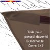 Toile Taupe CARREE 3x3 pour Parasol Déporté Biscarrosse : pochon de fixation de la toile