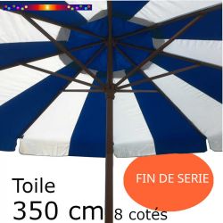 Toile Rayon Bleu Ø350 cm (8 cotés - parasol mât central Lacanau)