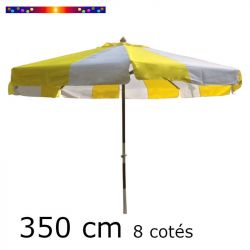 Toile Rayon Jaune Ø350 cm (8 cotés - parasol mât central Lacanau) / VU DE FACE