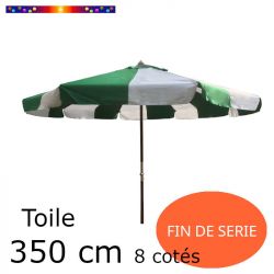 Toile Rayon Vert Ø350 cm (8 cotés - parasol mât central Lacanau)