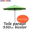 Toile Collector Bicolore Vert-Vert Ø350 cm (8 cotés - parasol mât central Lacanau)